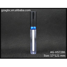 Transparente & leeren Kunststoff Runde Lip Gloss Tube AG-HS7286, AGPM Kosmetikverpackungen, benutzerdefinierte Farben/Logo
